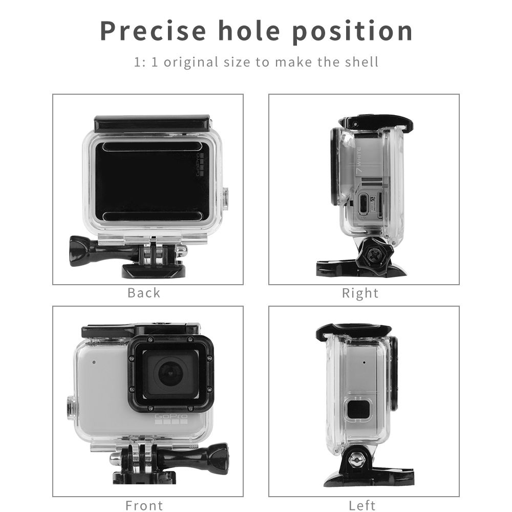 New Hero7 45m Waterproof Case Housing For Gopro Hero 7