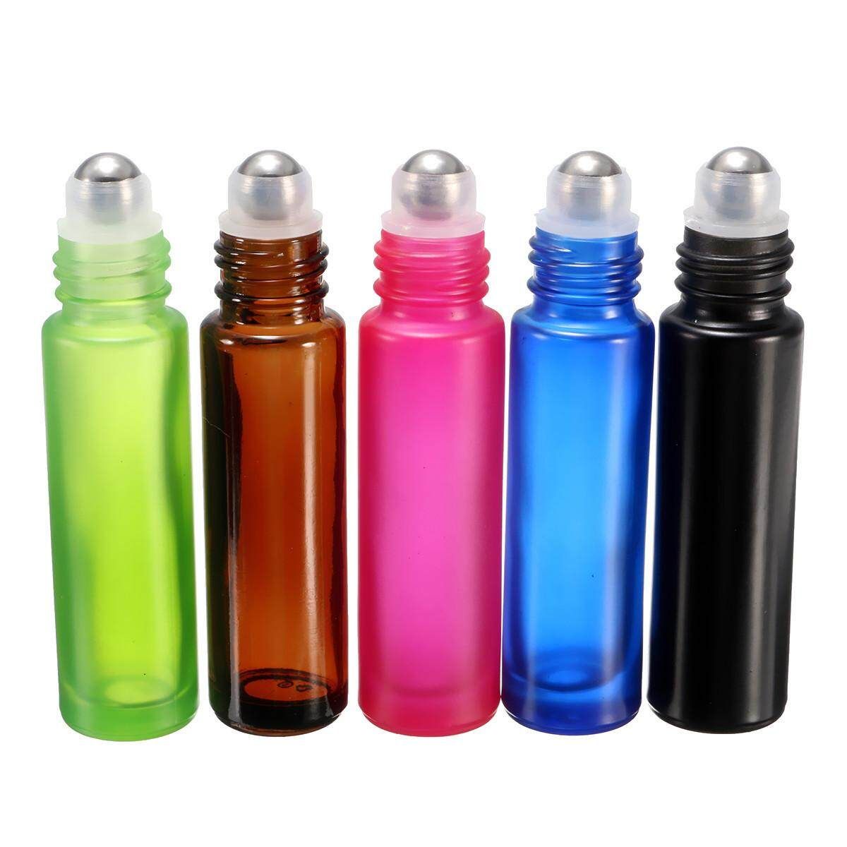5PCS 10ml 1/3oz 5 Roll On Glass Bottle Essential Oil Roller Ball