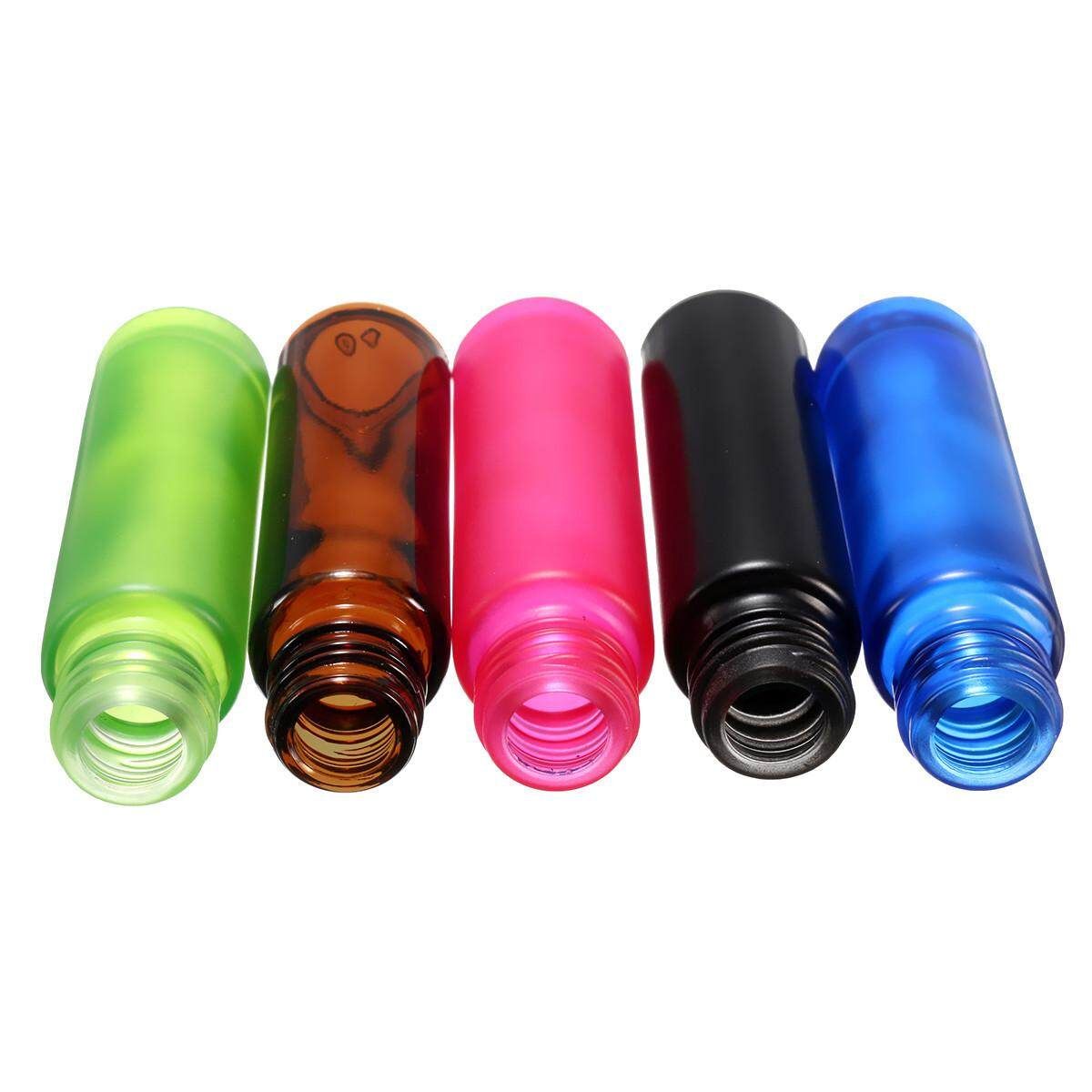 5PCS 10ml 1/3oz 5 Roll On Glass Bottle Essential Oil Roller Ball