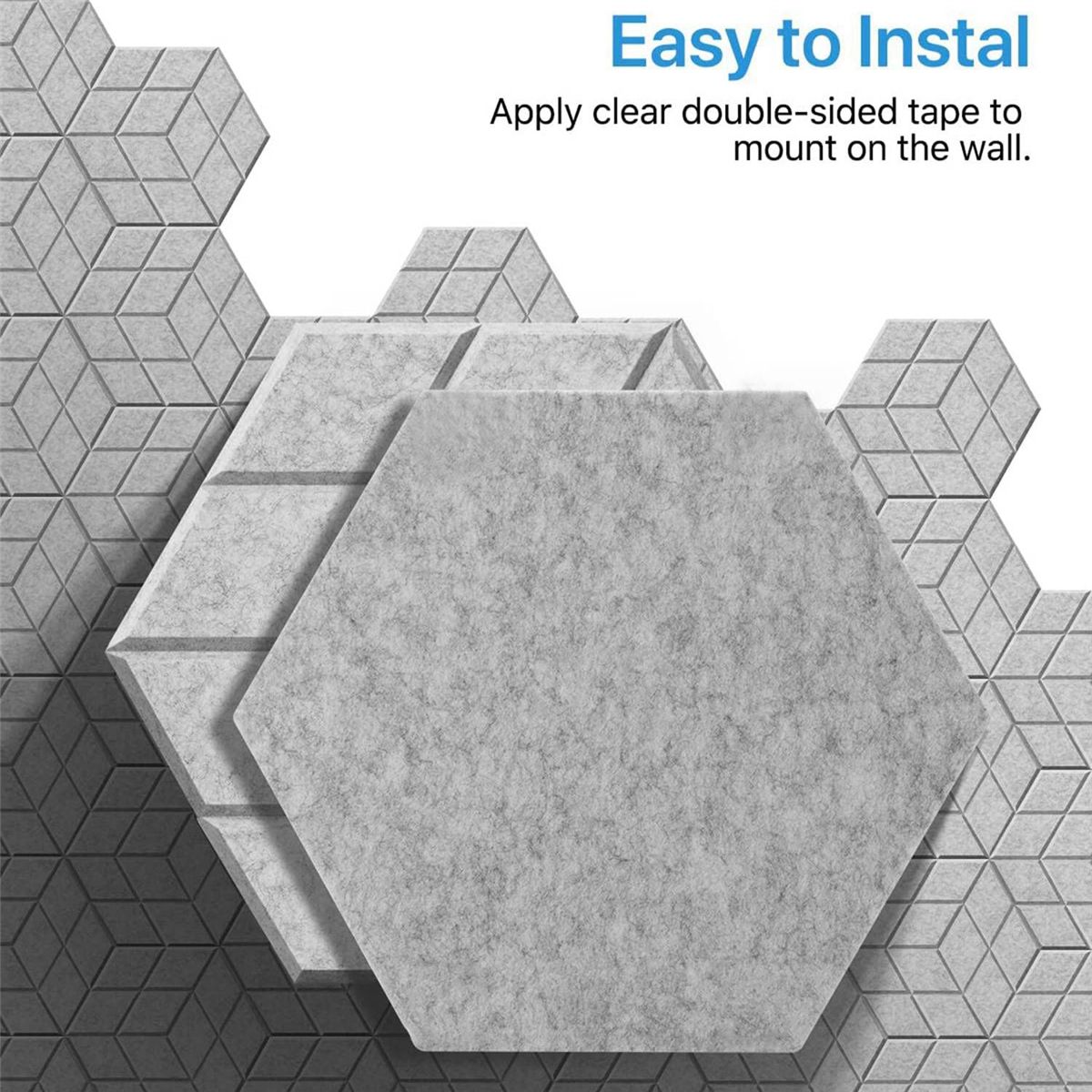 12 Pack Self-Adhesive Acoustic Sound Proof Foam Panels 138 X 12 X04InchFor StudiosRecording StudiosOfficesGray