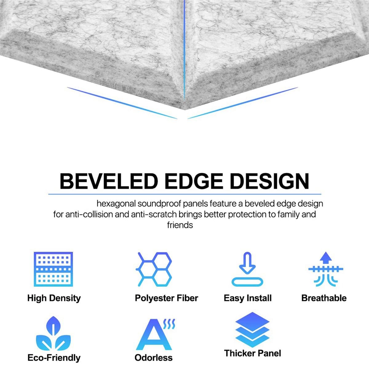 12 Pack Self-Adhesive Acoustic Sound Proof Foam Panels 138 X 12 X04InchFor StudiosRecording StudiosOfficesGray