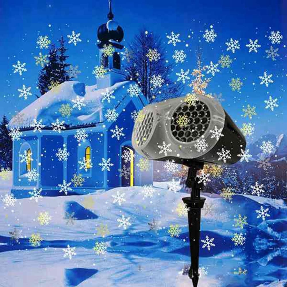 Smart Night Light Snow Projection Lamp Table Smart Universe 3D Lamp Colorful Binocular Projection Lamp-UK Plug