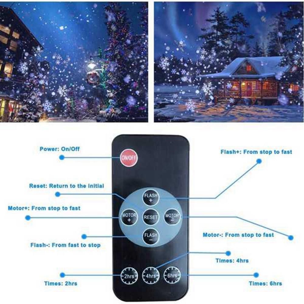 Smart Night Light Snow Projection Lamp Table Smart Universe 3D Lamp Colorful Binocular Projection Lamp-UK Plug