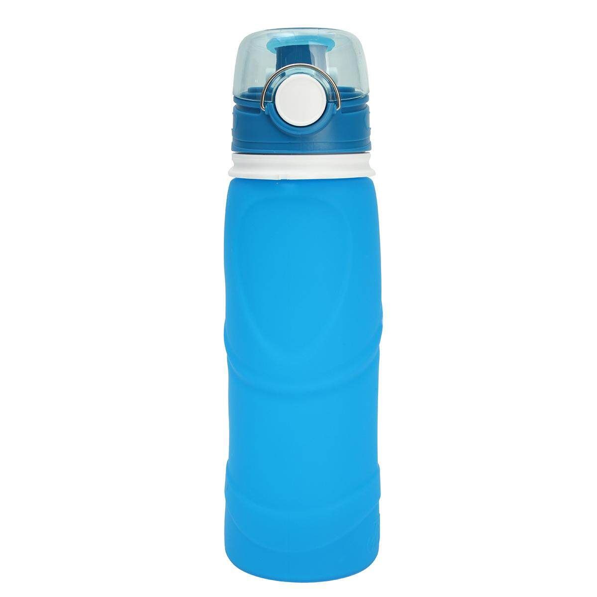750ml Portable Collapsible Silicone Travel Foldable Water Bottle Handy Drink Cup Blue (blue)