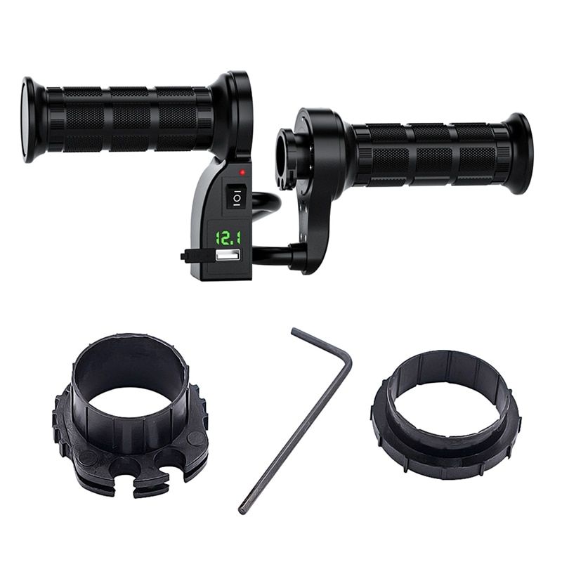 1 Pair Motorcycle Heated Grips 12V ATV Handle Warmer Motorbike 22mm Electric Heat Hand Grip