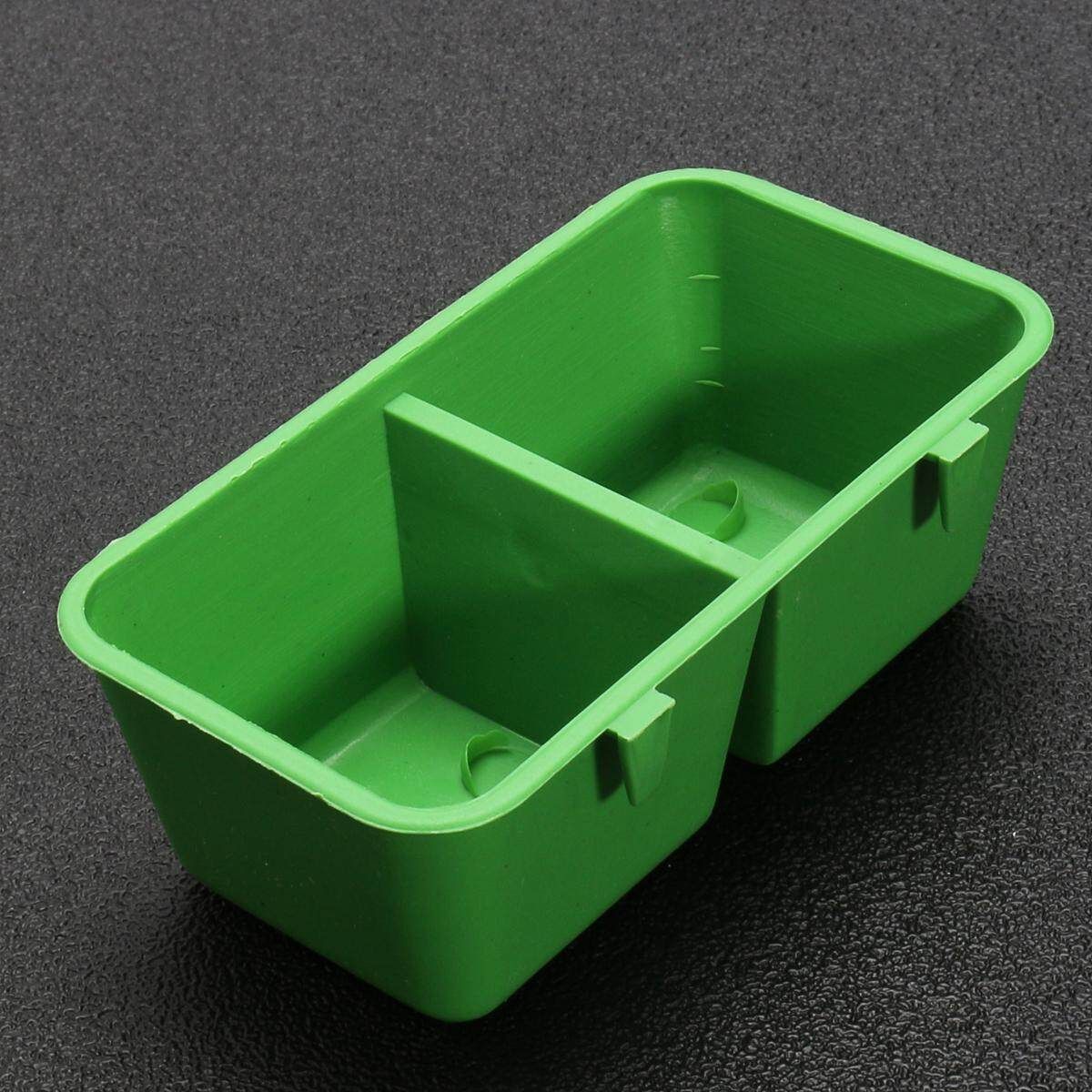 6X 2 In 1 Hamster Cage Dual Feeding Cups Parrot Bird Food Water Bowl Feeder