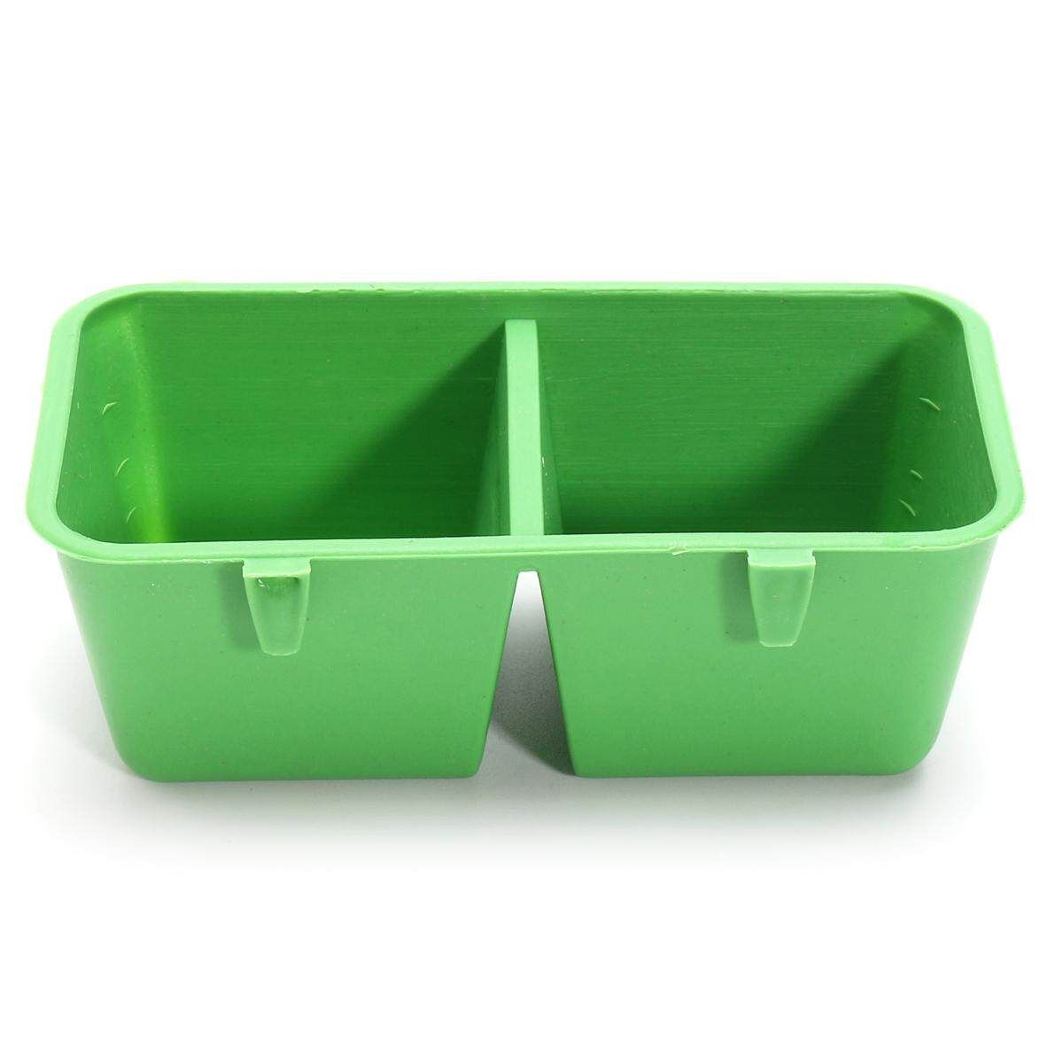 6X 2 In 1 Hamster Cage Dual Feeding Cups Parrot Bird Food Water Bowl Feeder