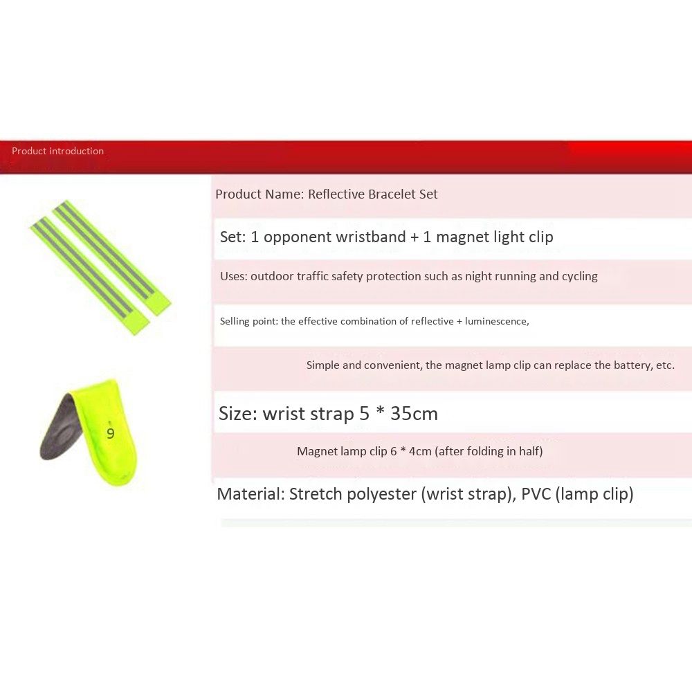 Reflective Bands For Arm Wrist Leg High Visibility