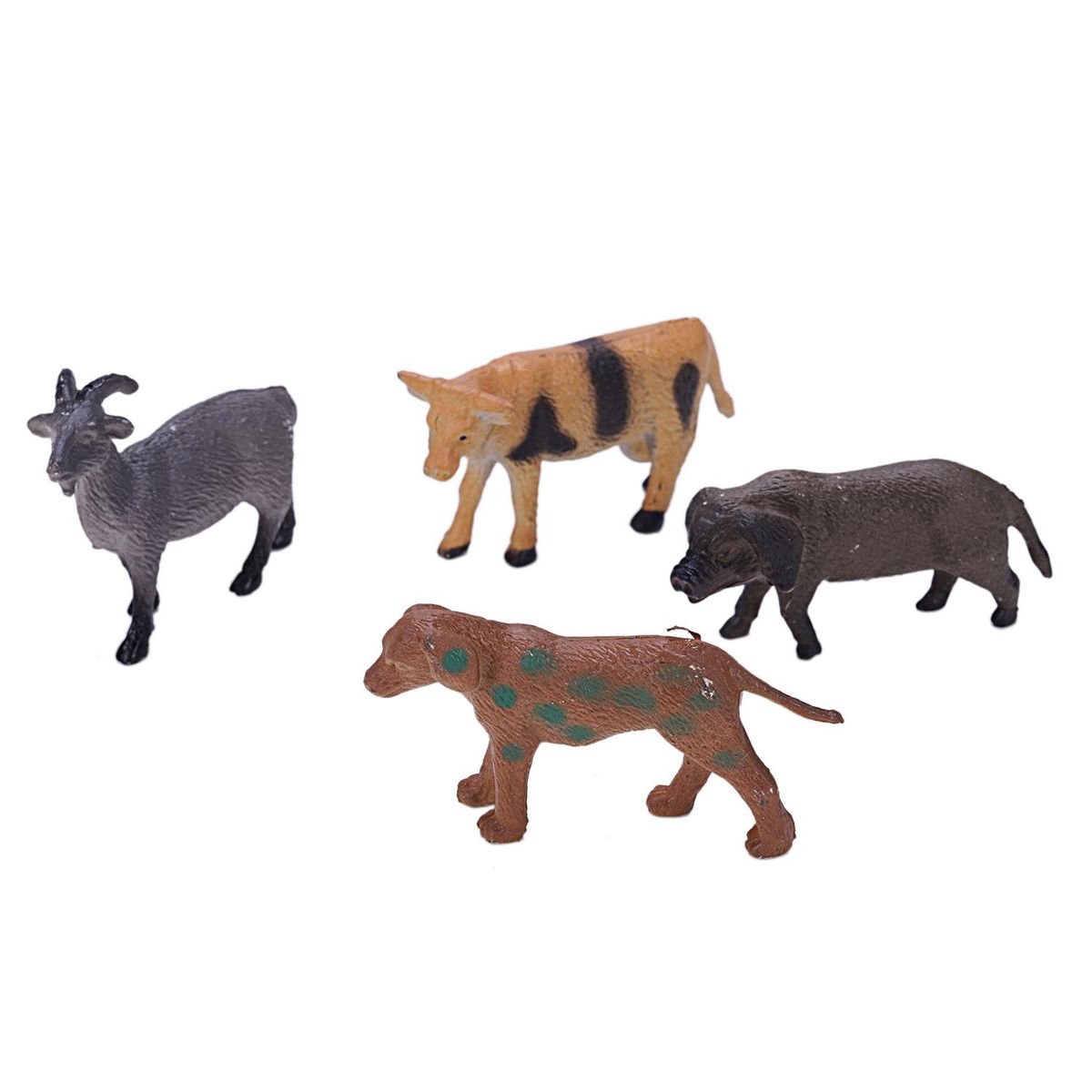 Model Plastic Animal Figure Toy Set of 12 pcs(Domestic