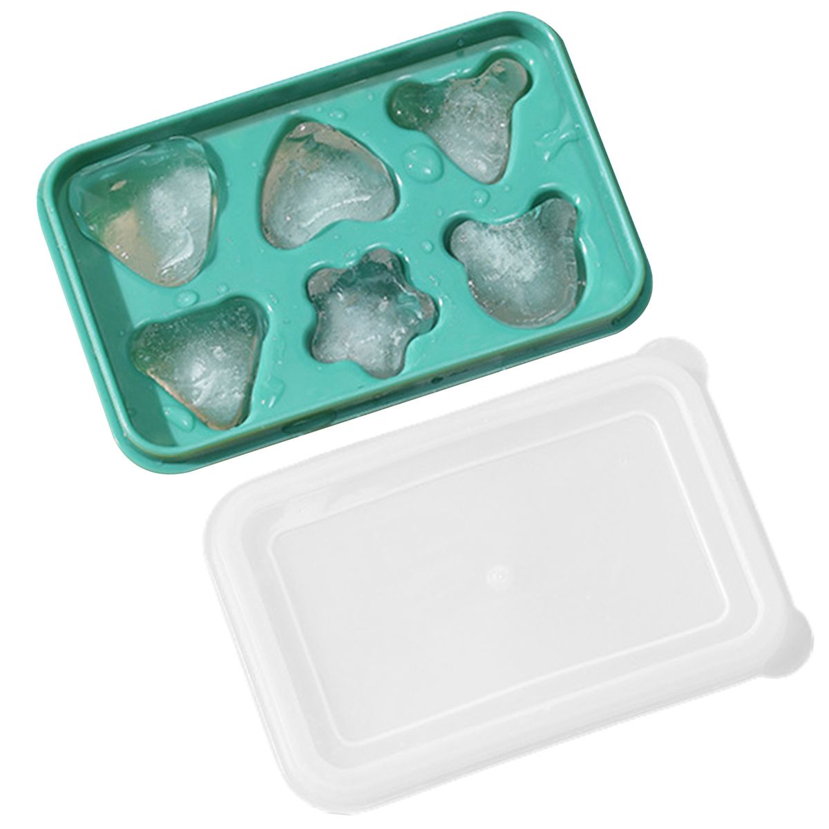 Ice Cube Box Cells Creative Cartoon Ice Cube Mold Green