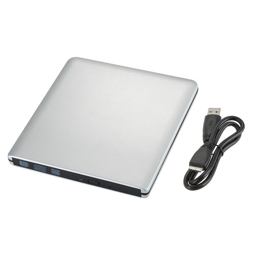 For Samsung Asus Dell HP Ultrabook USB 3.0 External DVD Player 8X DVD-ROM Combo Reader 24X CD-R Burner Slim Optical Drive Silver