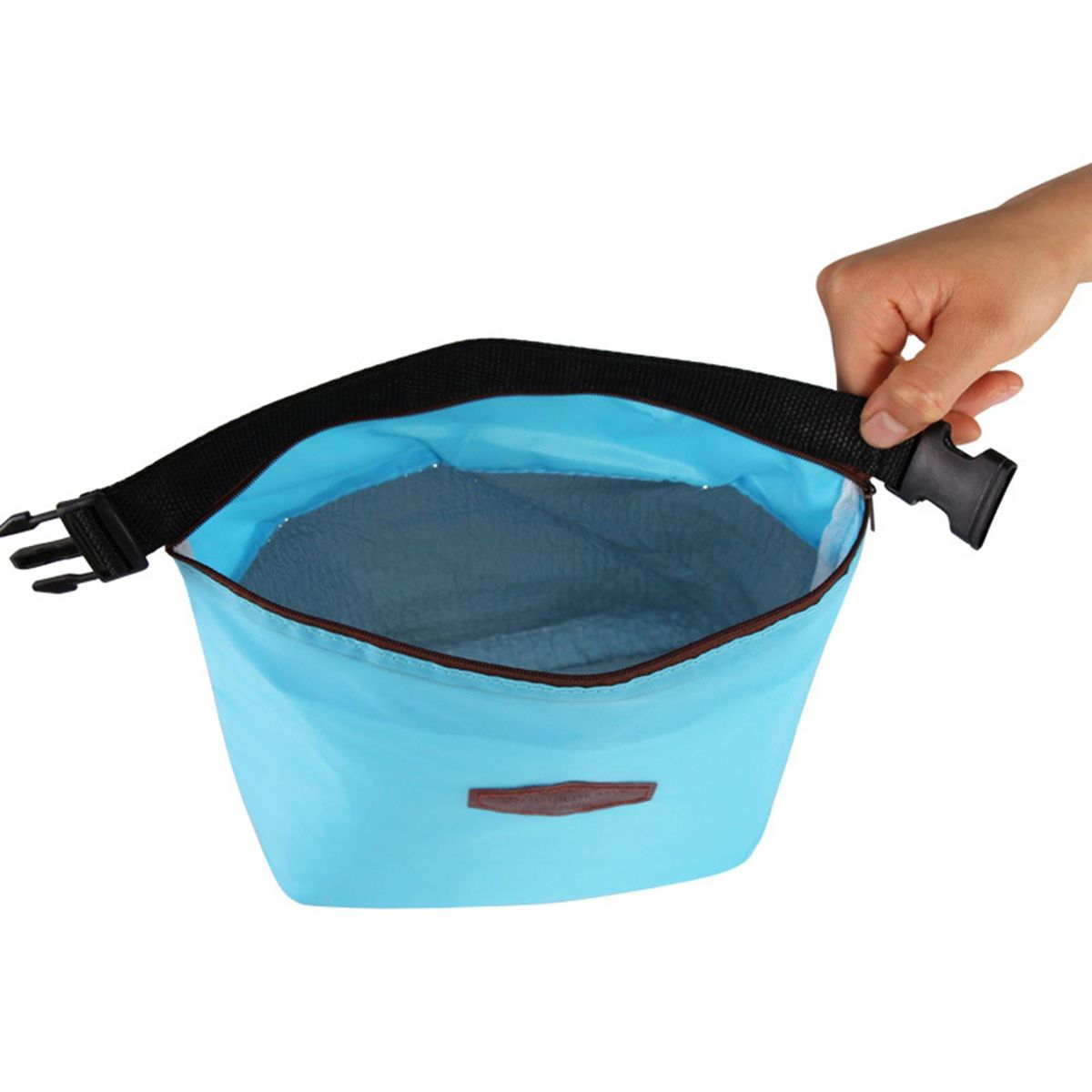 Insulated Lunch Bag School Students Thermal Bento Box Carrying Pouch Light Blue