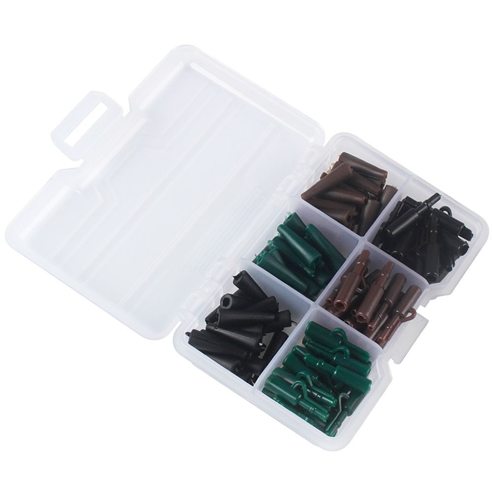 120pcs Fishing Accessories Set Safety Lead Clips With Tail