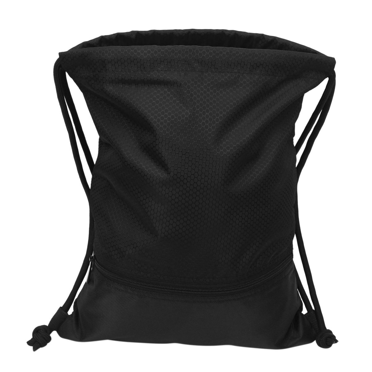 Outdoor Women Men Nylon Black Ultralight Backpack Football Basketball Bag String Drawstring Hunting Hiking Gym Sport Bags(Small)