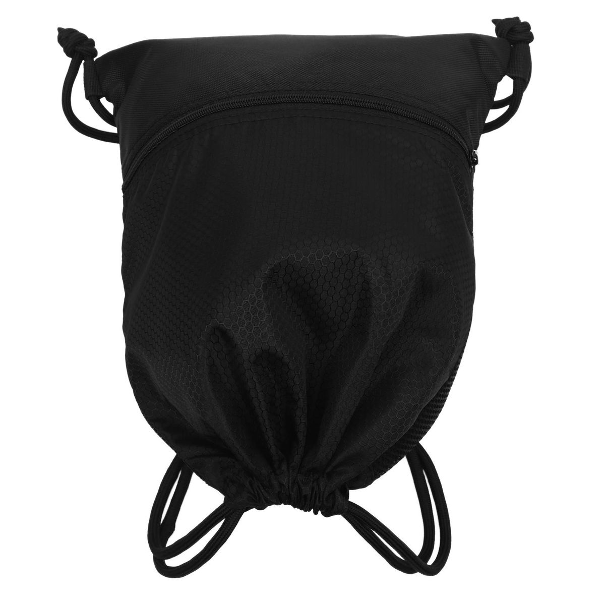 Outdoor Women Men Nylon Black Ultralight Backpack Football Basketball Bag String Drawstring Hunting Hiking Gym Sport Bags(Small)