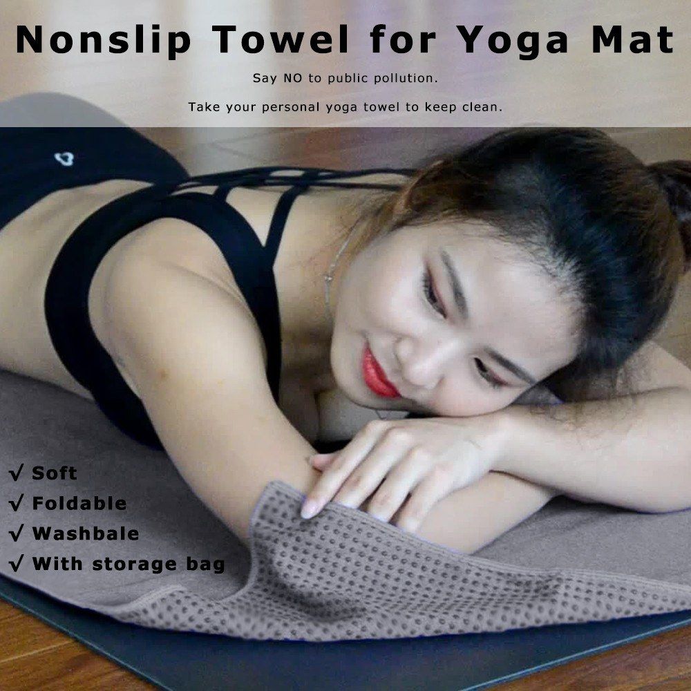 Yoga Towel Nonslip Mat-sized Soft Absorbent Microfiber