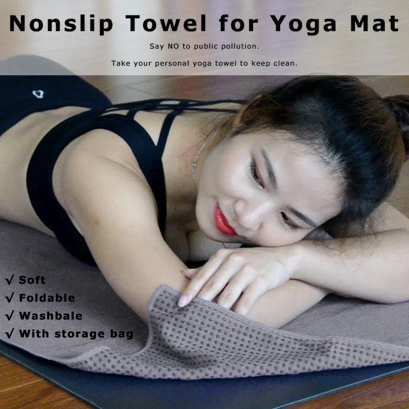 Yoga Towel Nonslip Mat-sized Soft Absorbent Microfiber