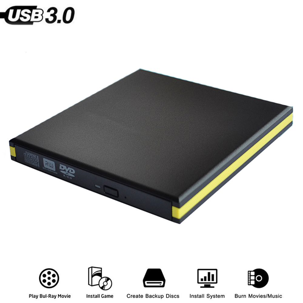 USB 3.0 External DVD RW DVD DL CD RW Drive Writer Burner For WINDOWS Win XP/7/8/10 Desktop Laptop PC XiaoMi Dell HP Acer