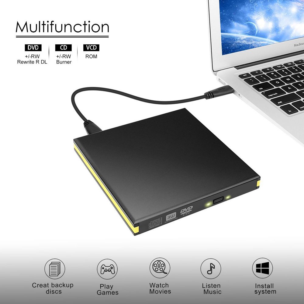USB 3.0 External DVD RW DVD DL CD RW Drive Writer Burner For WINDOWS Win XP/7/8/10 Desktop Laptop PC XiaoMi Dell HP Acer