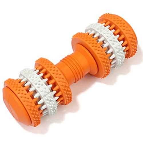 Rubber Molar Dog Toys Clean Dumbbell Teething Stick Bite