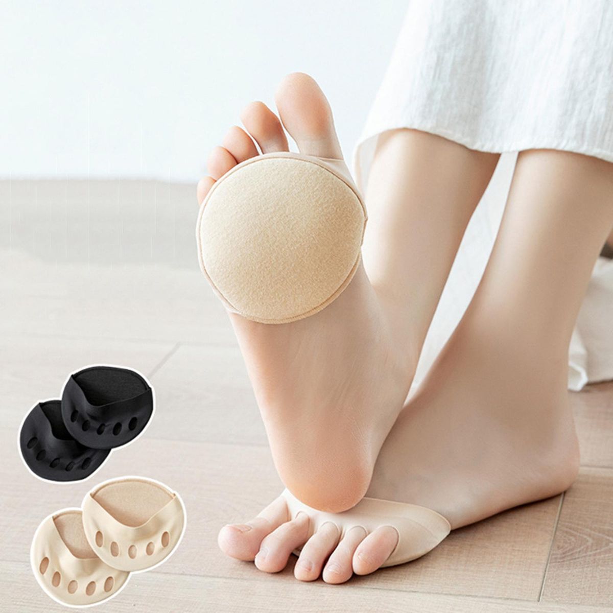 4Pcs Metatarsal Pads Cotton Ball Of Foot Cushions Anti-Slip Skin