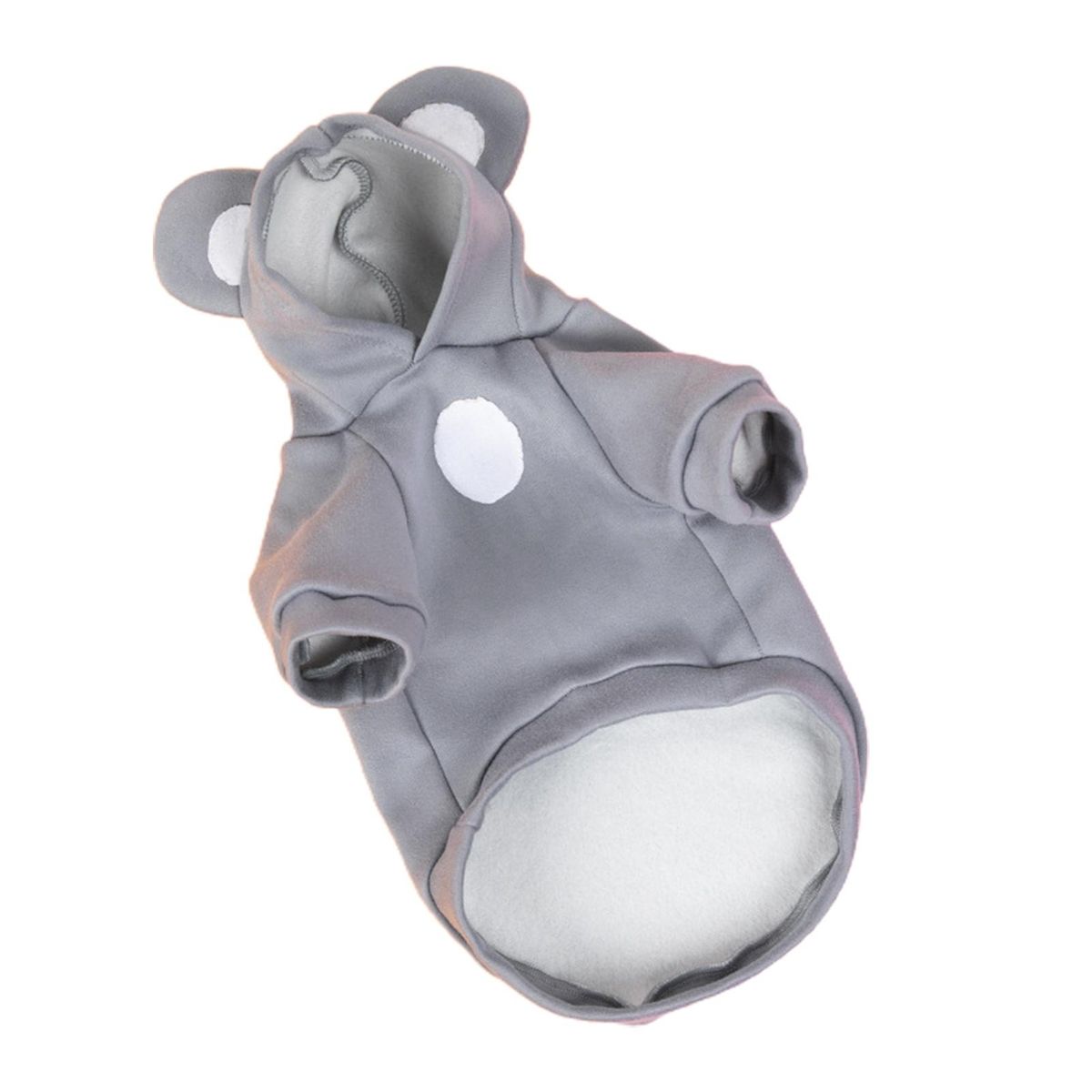 Dog Sweatshirt Bear Ear Cat Dog Hooded Two-legged Pullover Grey