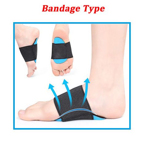 Arch Pad Support Insoles For Flat Foot Correction High Arch Cushioning Plantar Fasciitis Pain Relief Foot Care Orthopedic Insole Bandage Type
