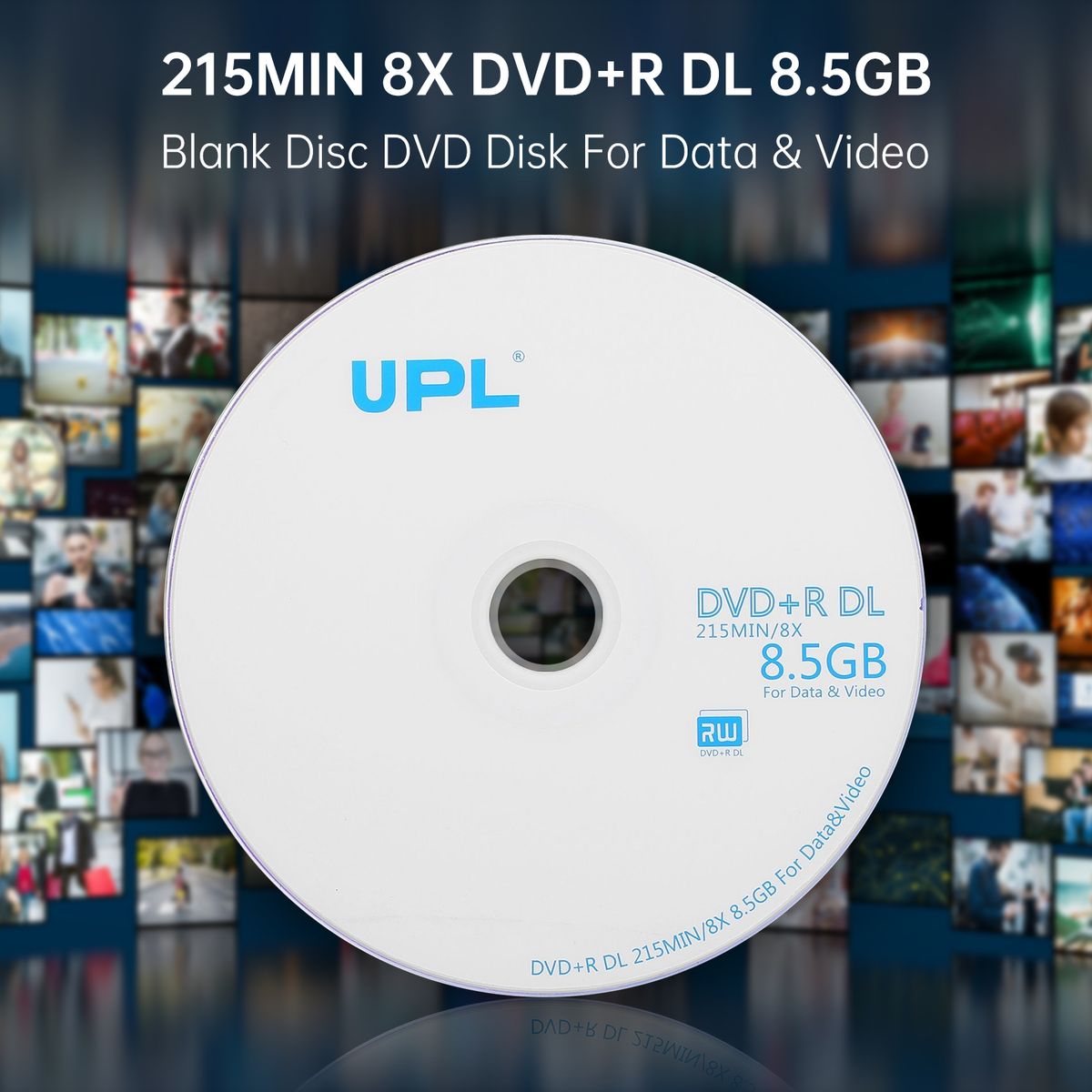 50PCS 215MIN 8X DVD+R DL 8.5GB Blank Disc DVD Disk For Data