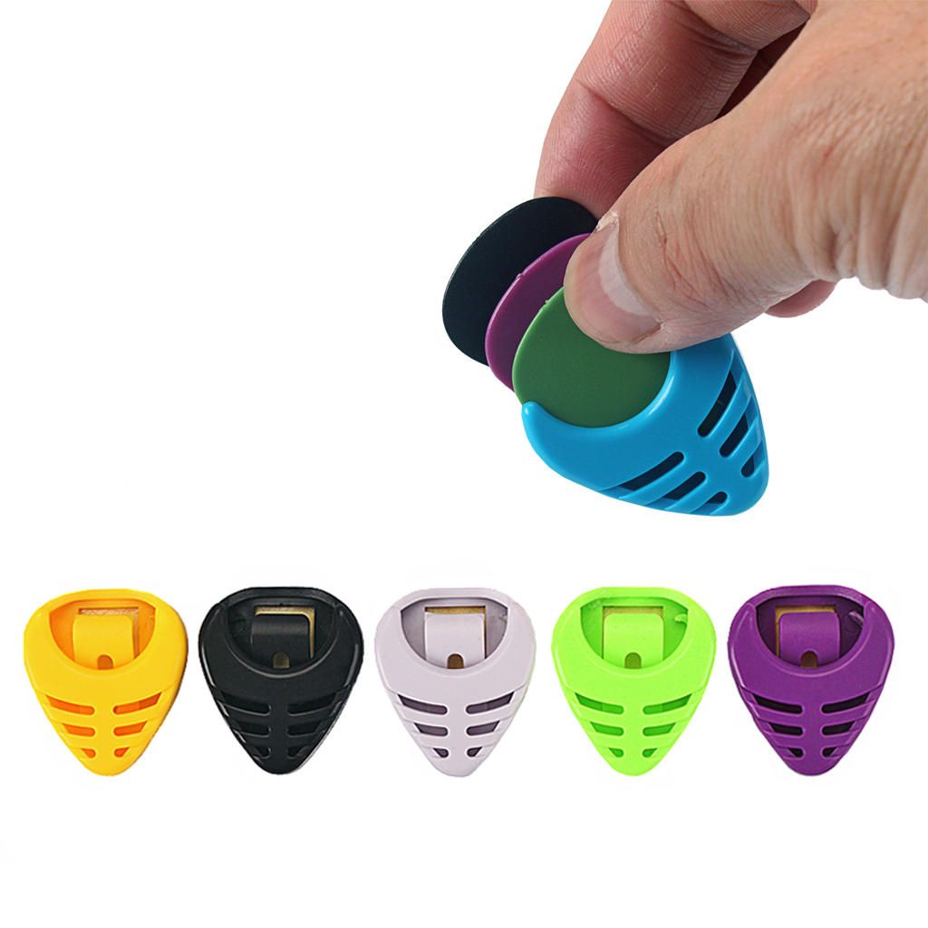 6Pcs Adhesive Finger Pick Storage Case Pickholder For Guitar Bass