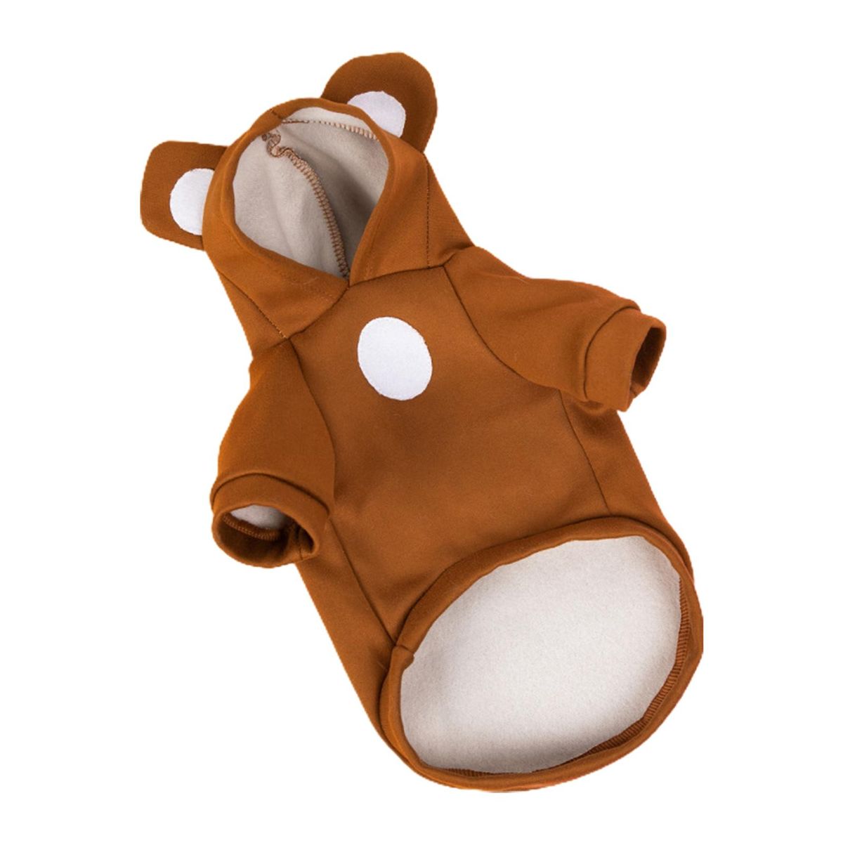 Dog Sweatshirt Bear Ear Cat Dog Hooded Two-legged Pullover Coffee