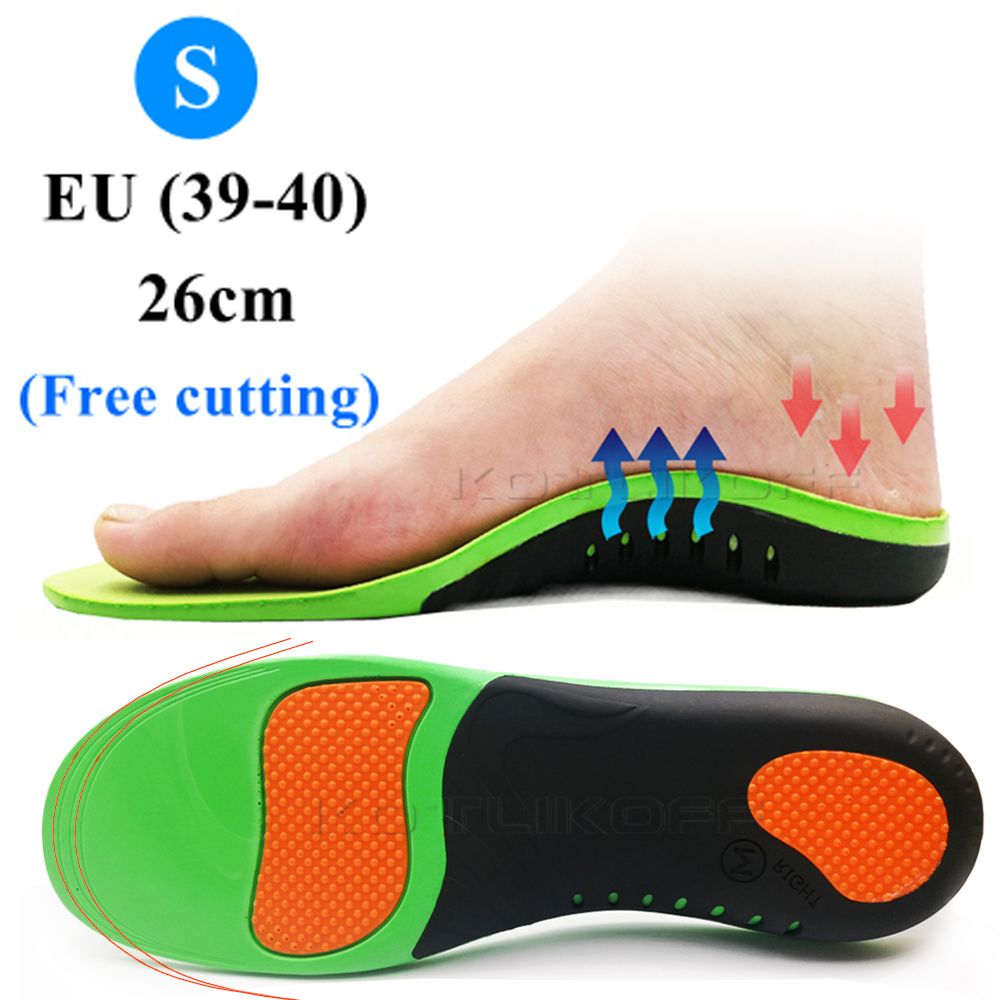 EVA Orthotic Insoles For Flat Feet High Arch Support Comfortable Sports Orthopedic Shoes Sole Insert Relieve Heel Pain Shoe Pads S