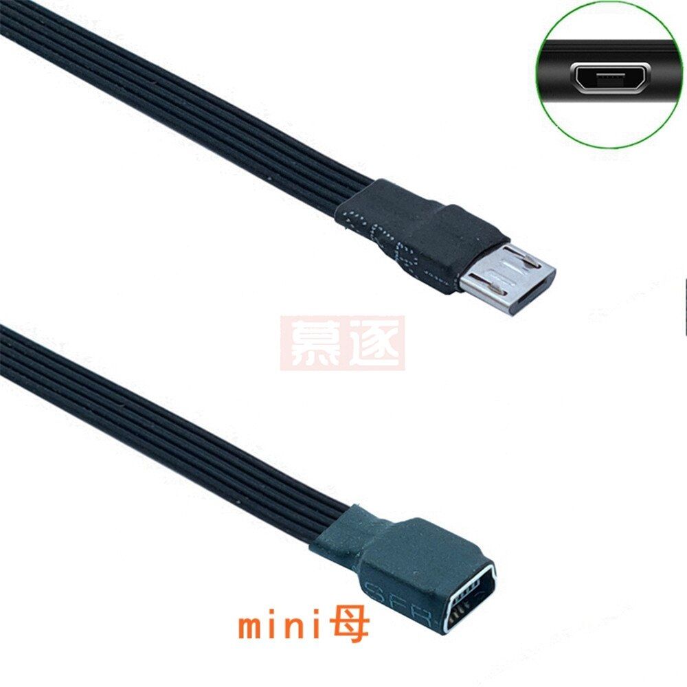 Mini USB Female To Micro USB B Male Data Charger Cable
