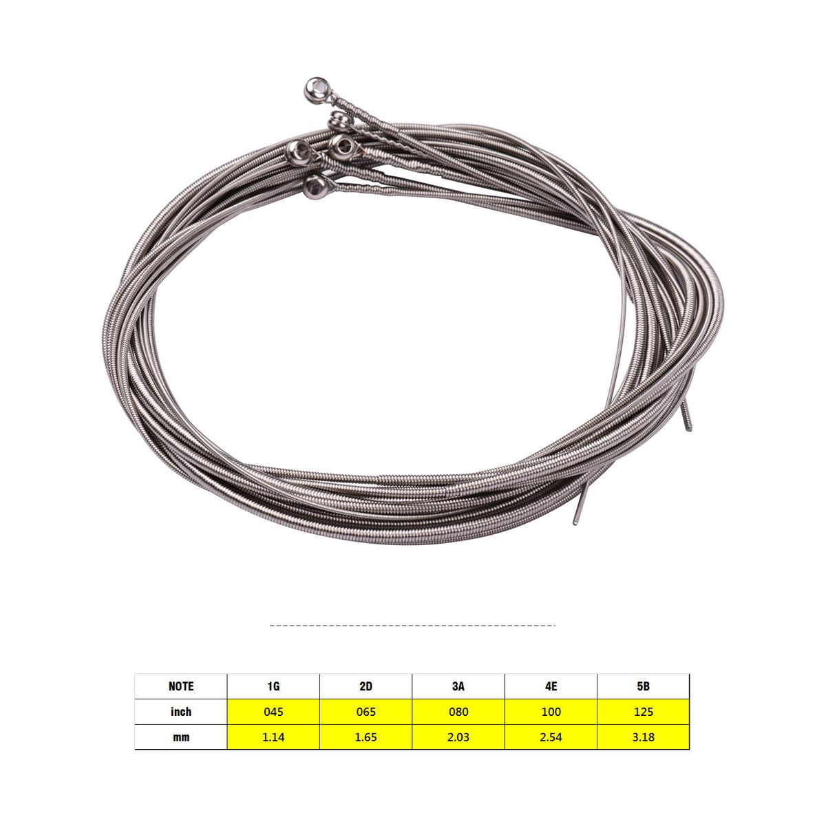 Electric Bass Guitar Strings Hexagon Alloy Wire Nickel Wound