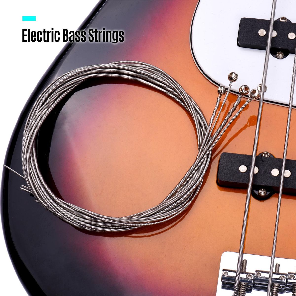 Electric Guitar Bass Strings Hexagon Alloy Wire Nickel Wound Bright Corrosion Resistant 4 Strings Set(.045-.100) Extra Light Special