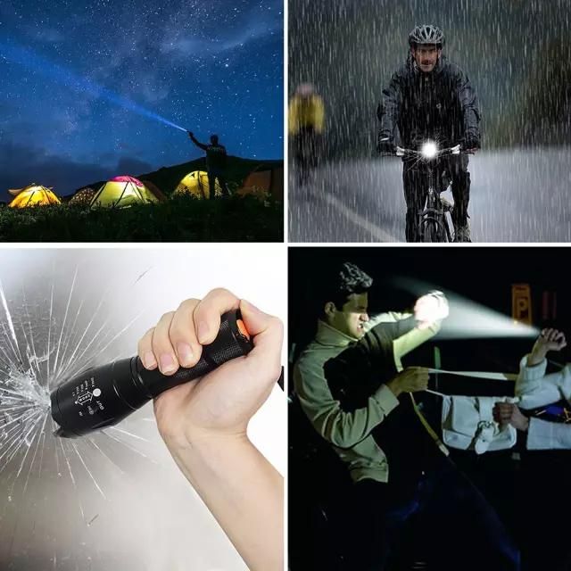 Security Tactical Rechargeable LED Flashlight - Waterproof