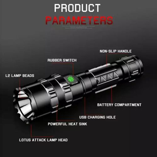 Military Grade Security LED Flashlight - Waterproof
