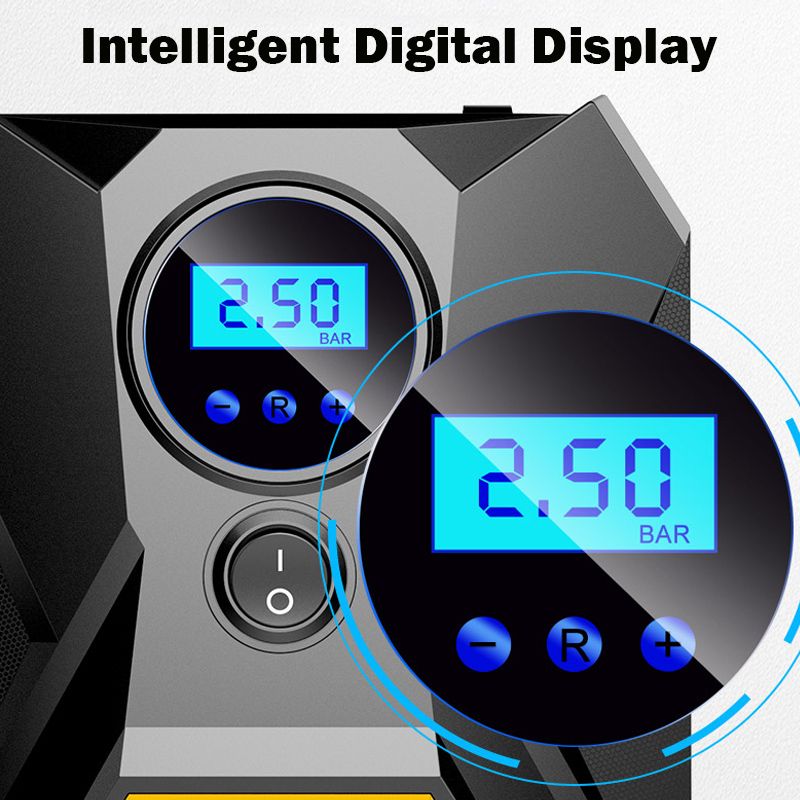 Digital/Pointer Car Tire Inflator Electric Tire Inflator Portable Emergency Air Compressor Pump With LED Light Car Inflator Pump