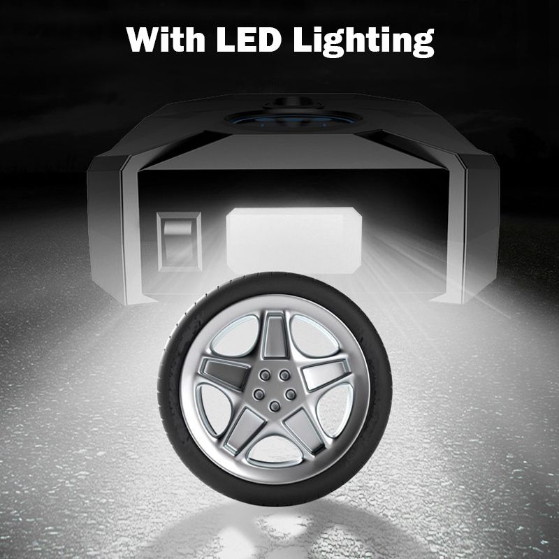 Digital/Pointer Car Tire Inflator Electric Tire Inflator Portable Emergency Air Compressor Pump With LED Light Car Inflator Pump