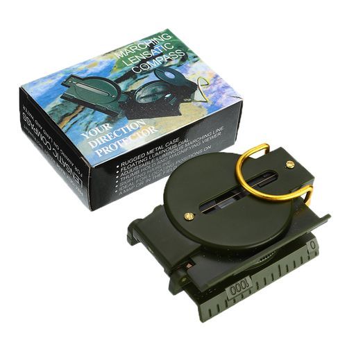 Folding Portable Compass, Accurate Camping Survival Travel Navigation--Green