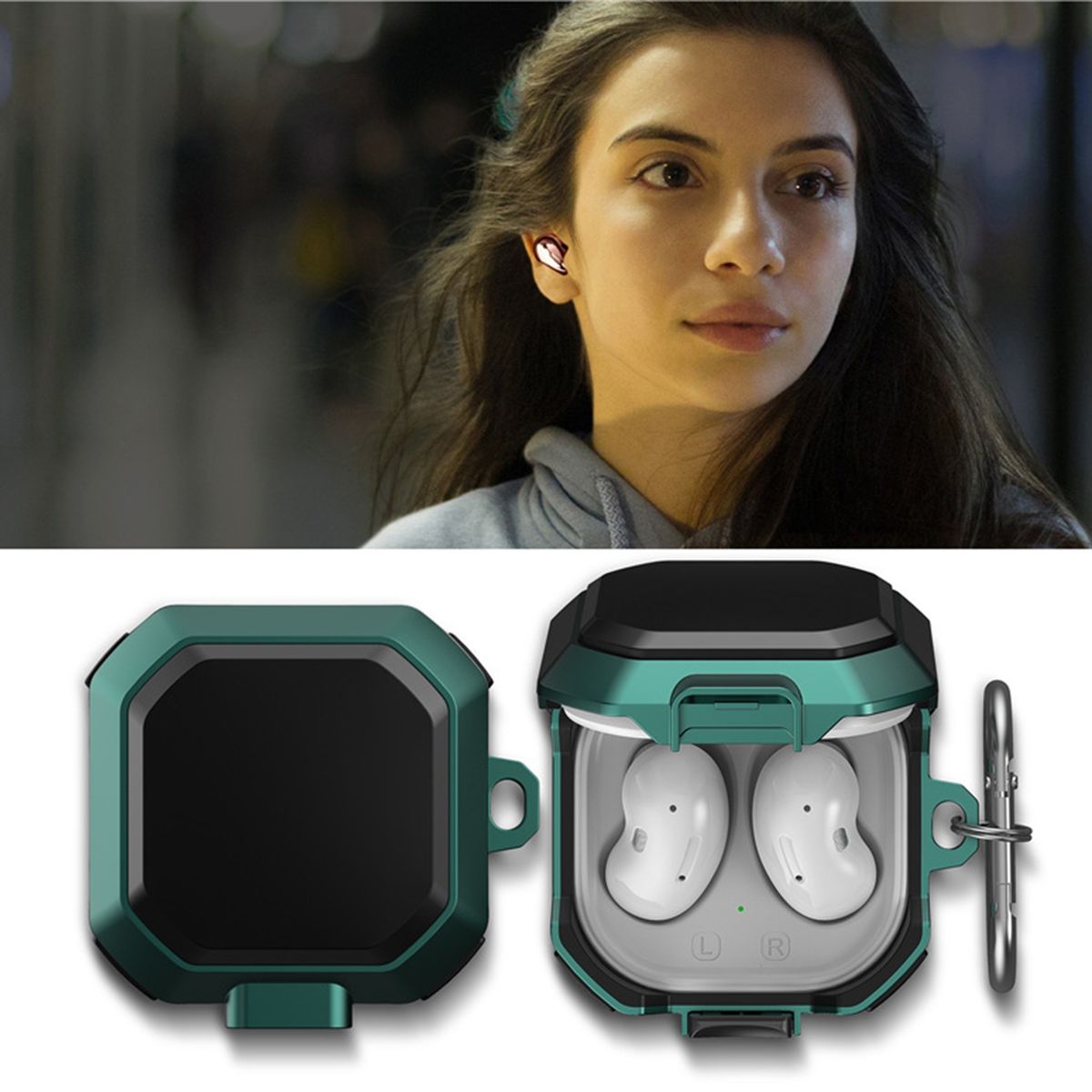 Earphone Protective Case   Universal Anti-slid Earphone Case Green
