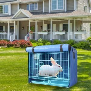 Pet Cat Rabbit Dog Cage Cover Foldable Playpen Crate Cover Breathable Waterproof Sun Proof Windproof Poncho Insulation Cover