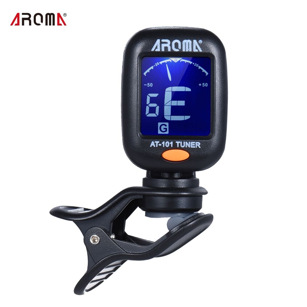 Portable Mini Clip-on Digital Tuner With Foldable Rotating Clip High Sensitivity For Chromatic Guitar Bass Violin Ukulele