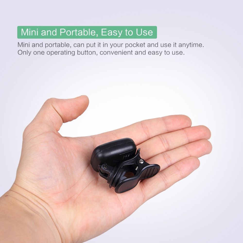 Portable Mini Clip-on Digital Tuner With Foldable Rotating Clip High Sensitivity For Chromatic Guitar Bass Violin Ukulele