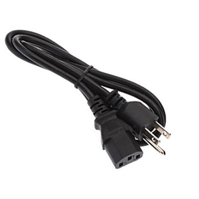 Universal US 3 Prong AC Power Cords For Desktop Computer Printer Monitor Plug, Cable Length: 1.2m