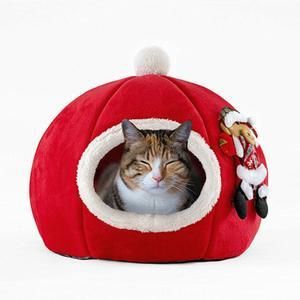 Christmas Socks Pet Cat Hamster Cage Nest Guinea Pig House Chinchillas Squirrel Bed Christmas Reindeer Sponge Pet Nest