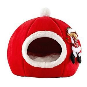 Christmas Socks Pet Cat Hamster Cage Nest Guinea Pig House Chinchillas Squirrel Bed Christmas Reindeer Sponge Pet Nest