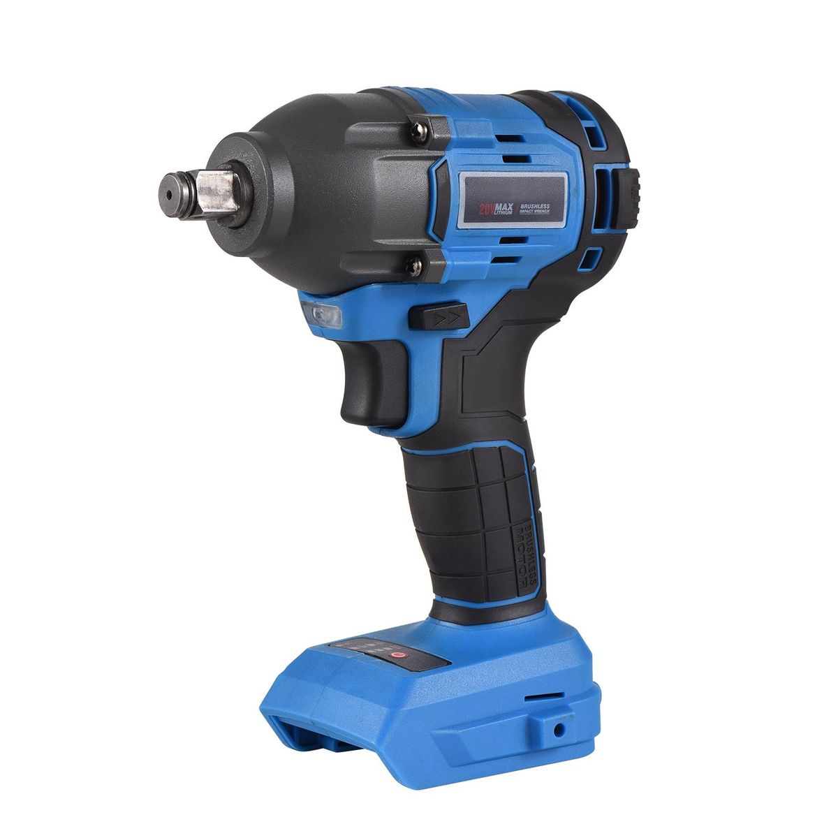 20V Cordless Brushless Impact Wrench with 1/2in Chuck Variable Speed 350N.m Torque Handheld Power Wrench for Removing Nuts Bolts Auto Repair (Sockets, Charger & Battery Not Included)