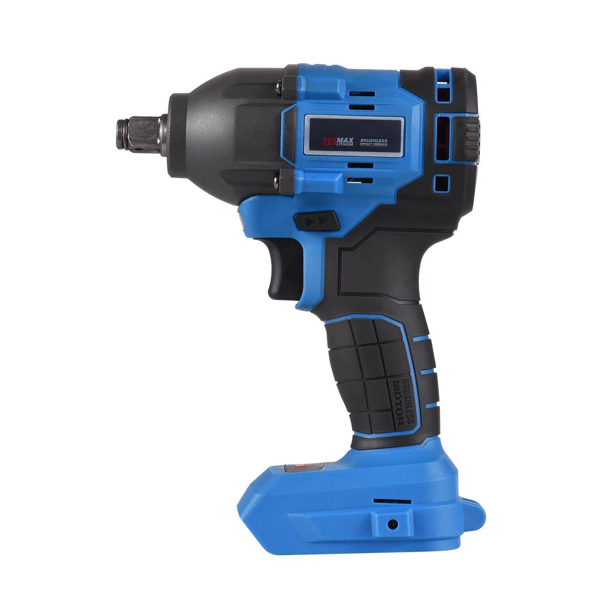 20V Cordless Brushless Impact Wrench with 1/2in Chuck Variable Speed 350N.m Torque Handheld Power Wrench for Removing Nuts Bolts Auto Repair (Sockets, Charger & Battery Not Included)