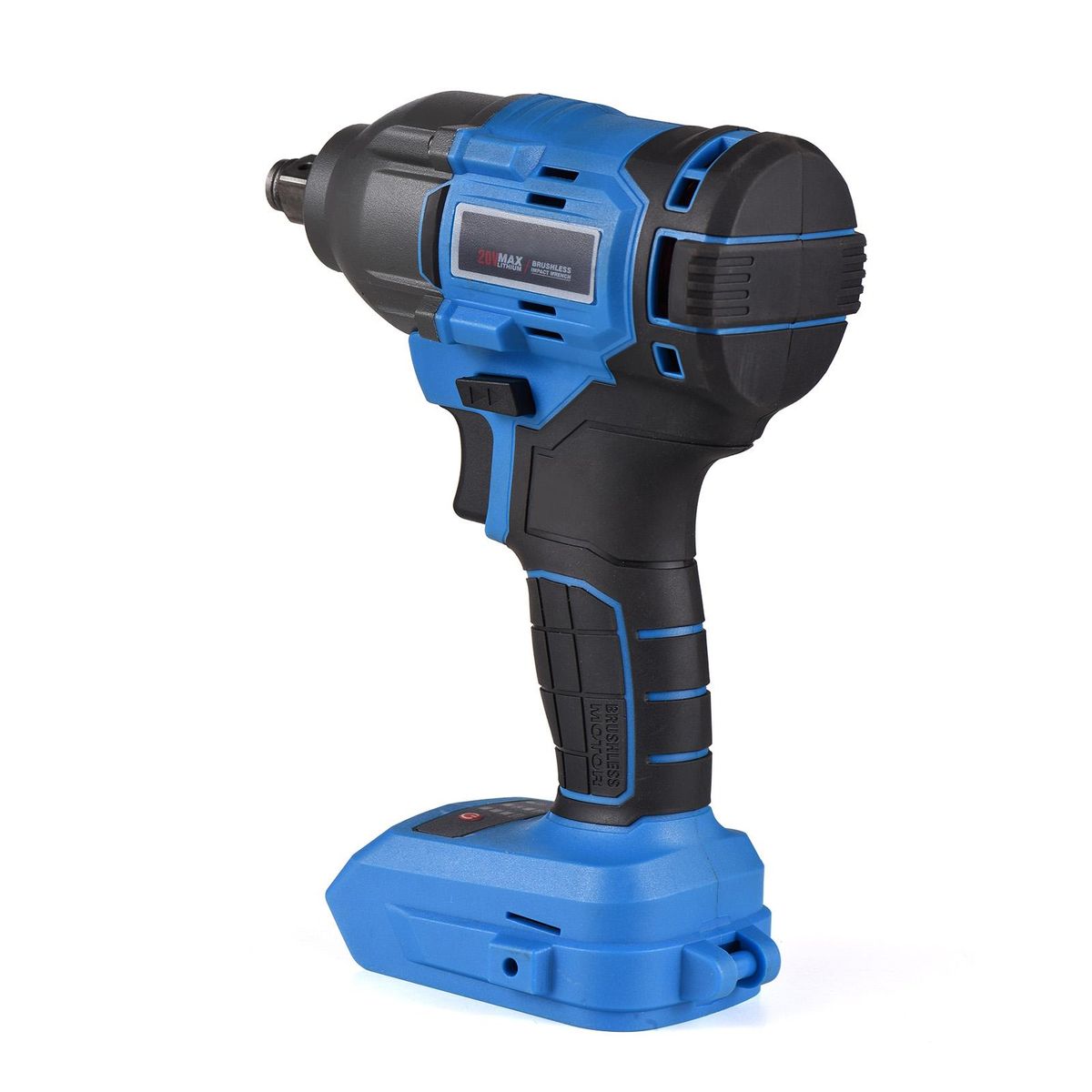 20V Cordless Brushless Impact Wrench with 1/2in Chuck Variable Speed 350N.m Torque Handheld Power Wrench for Removing Nuts Bolts Auto Repair (Sockets, Charger & Battery Not Included)