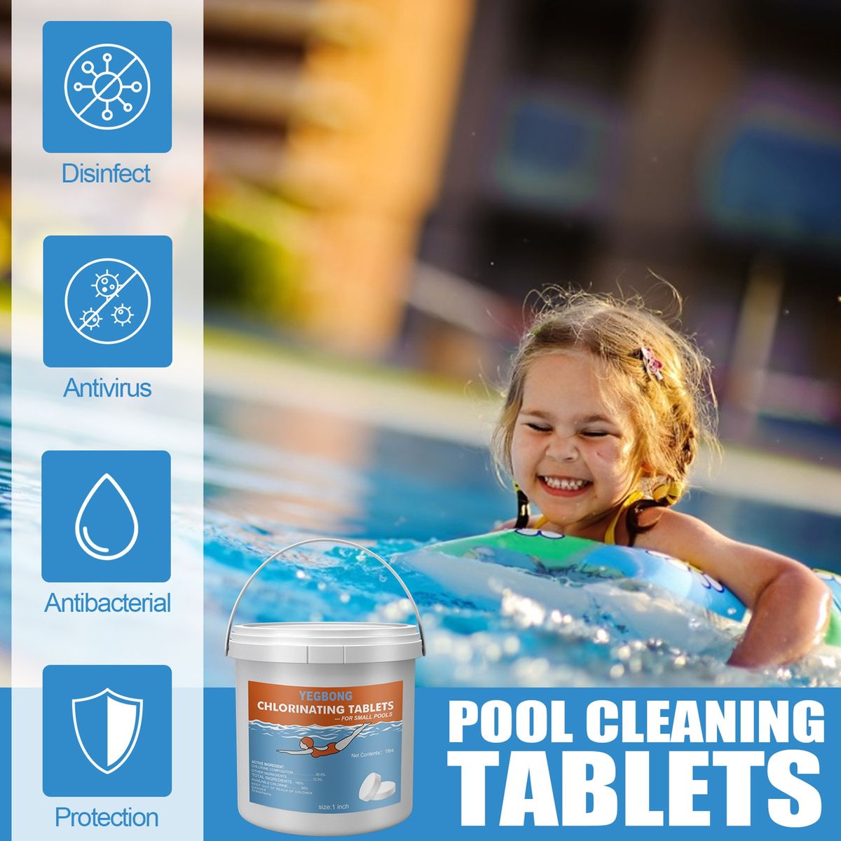 Chlorination Tablets Swimming Pool Effervescent Tablets A